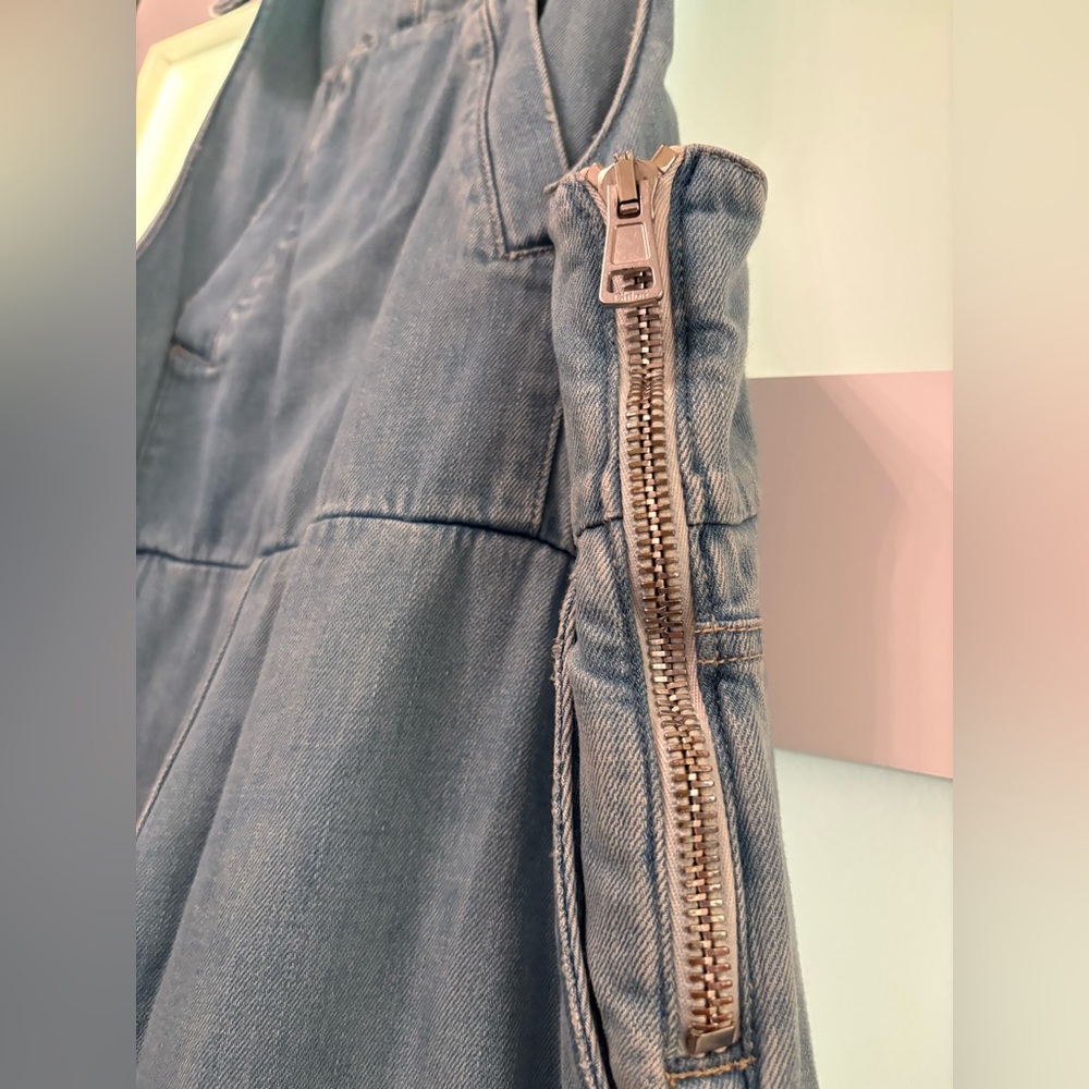 Chloé Washed Blue Denim Overalls Jumpsuit Size Fr 40 - Picture 8 of 16